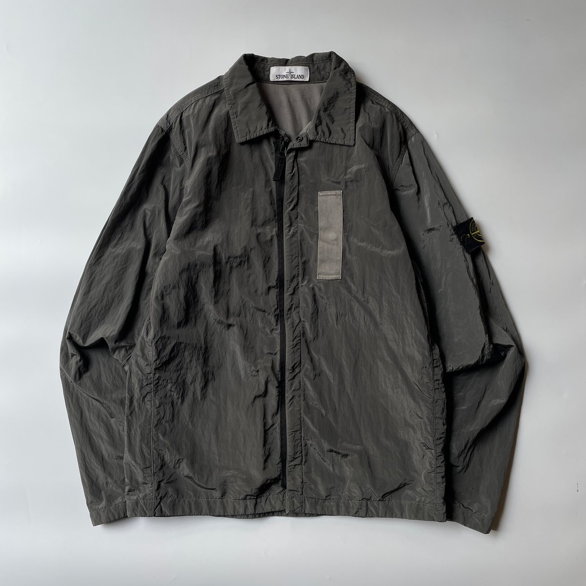 STONE ISLAND nylon metal shimmer over shirt jac