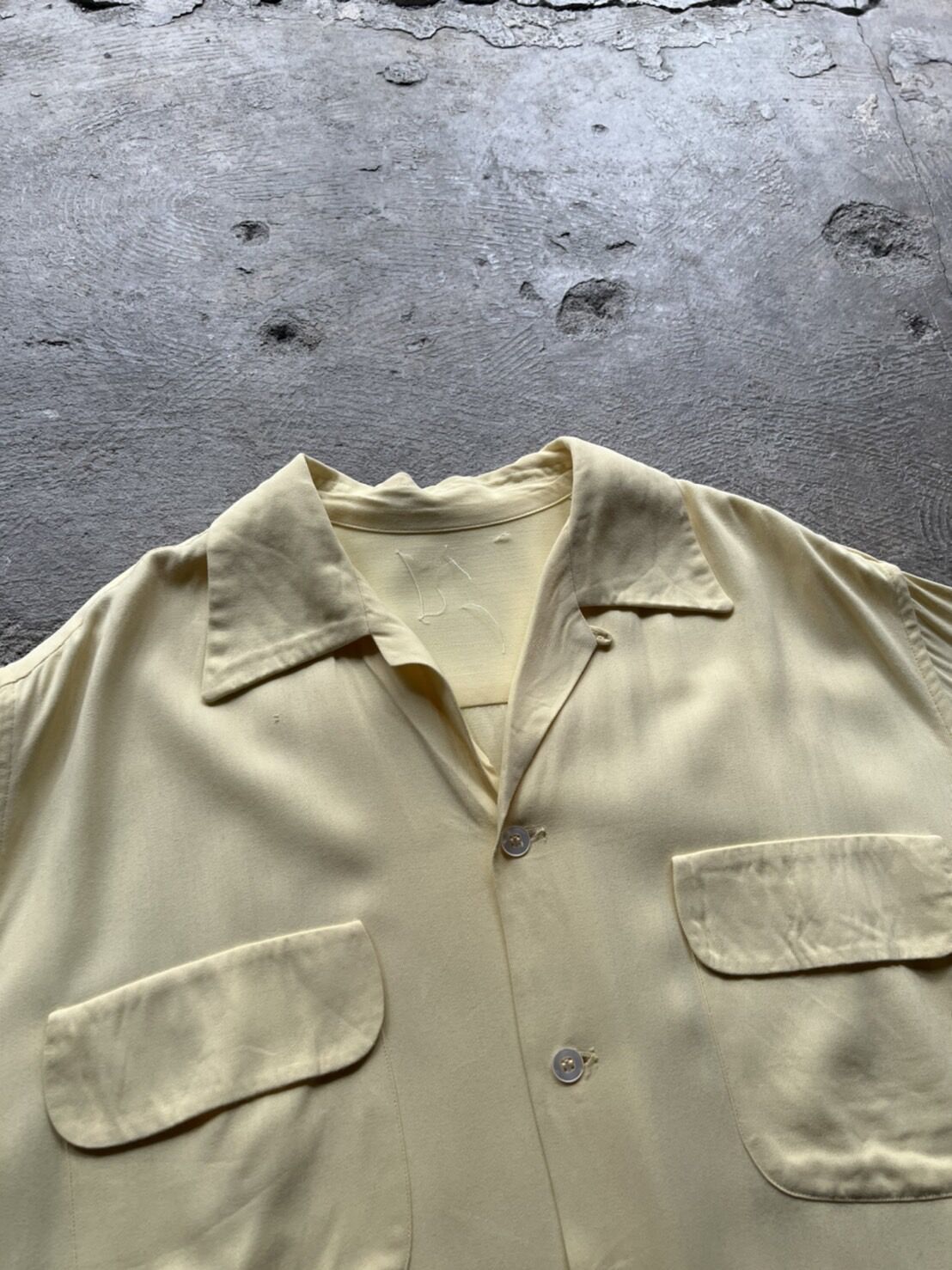 40s Unknown open collar rayon shirt | sui & shara