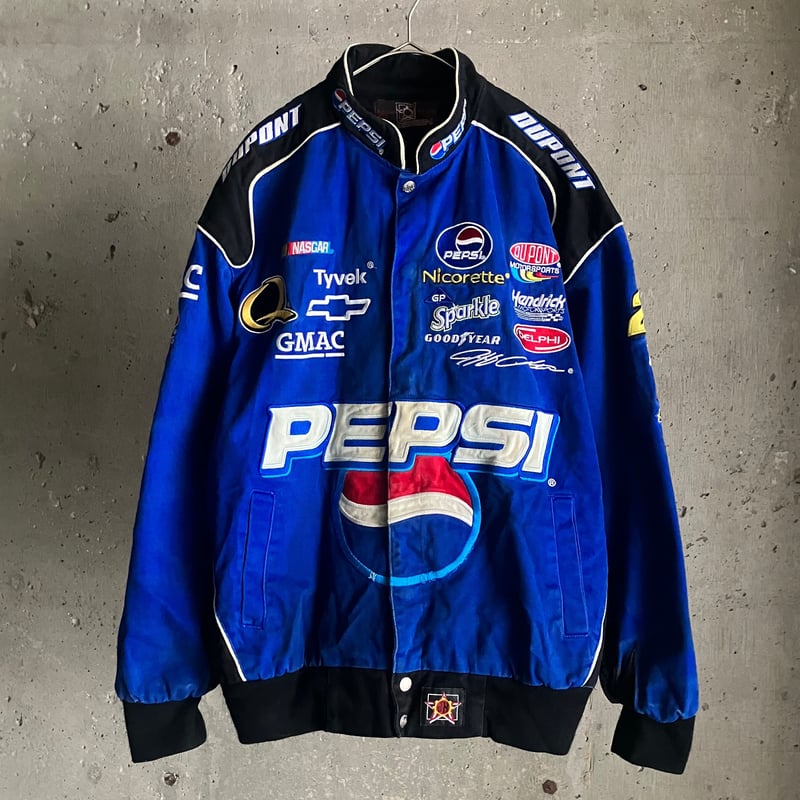 JH Design Pepsiジャケット Vintage Nascar JH Design Pepsi Black Cotton Jacket - Etsy