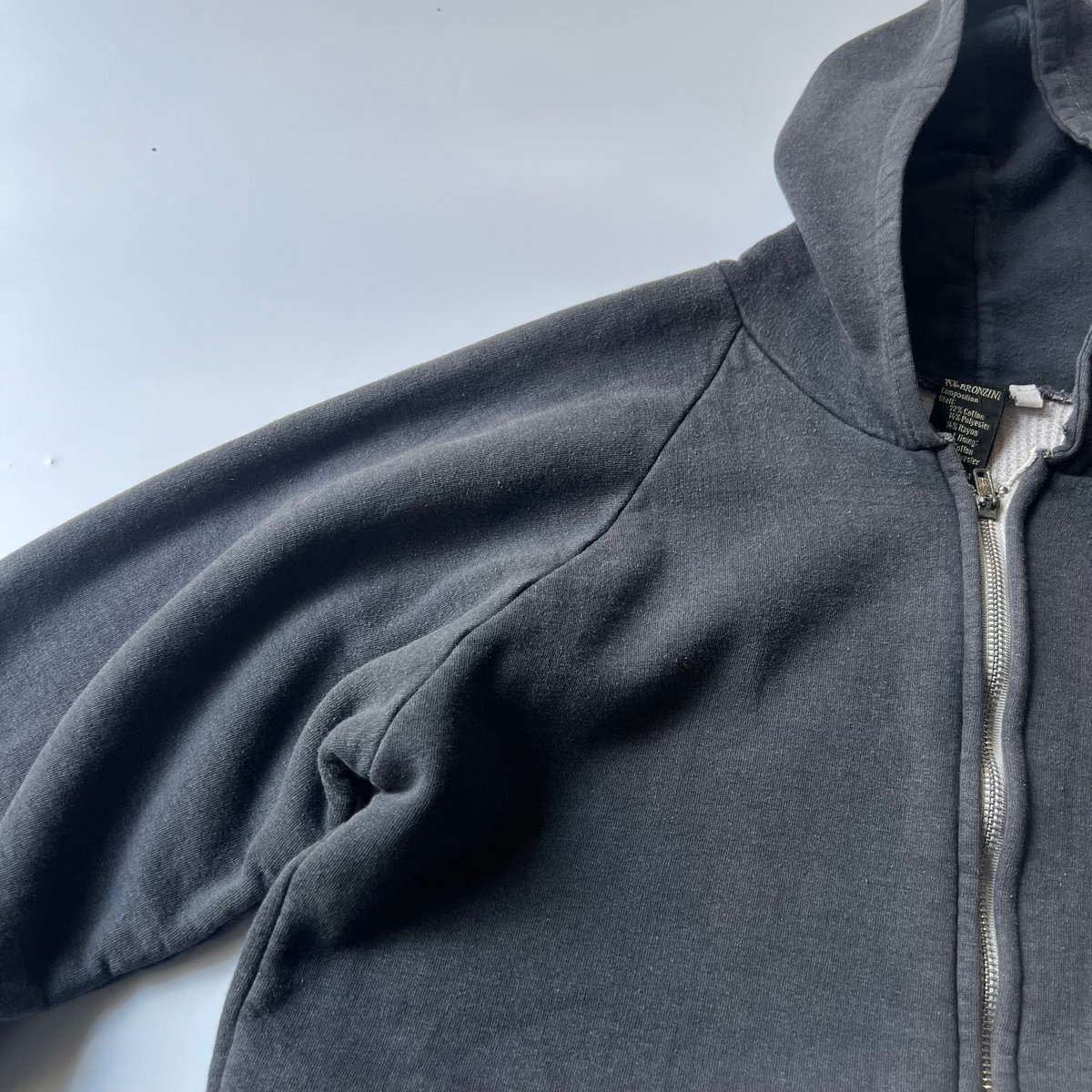 80s Bronzini double face zip up hoodie 