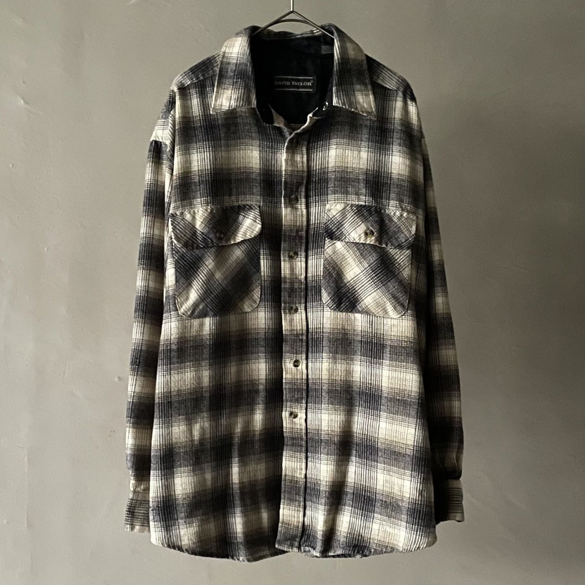 90s David Taylor ombre check acryl shirt | sui 