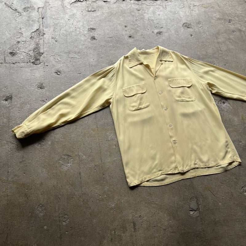 40s Unknown open collar rayon shirt | sui & shara