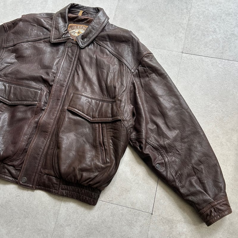 vintage リアルレザー A-2 ジャケット　90s 90s A-2 type design leather jacket | sui & shara
