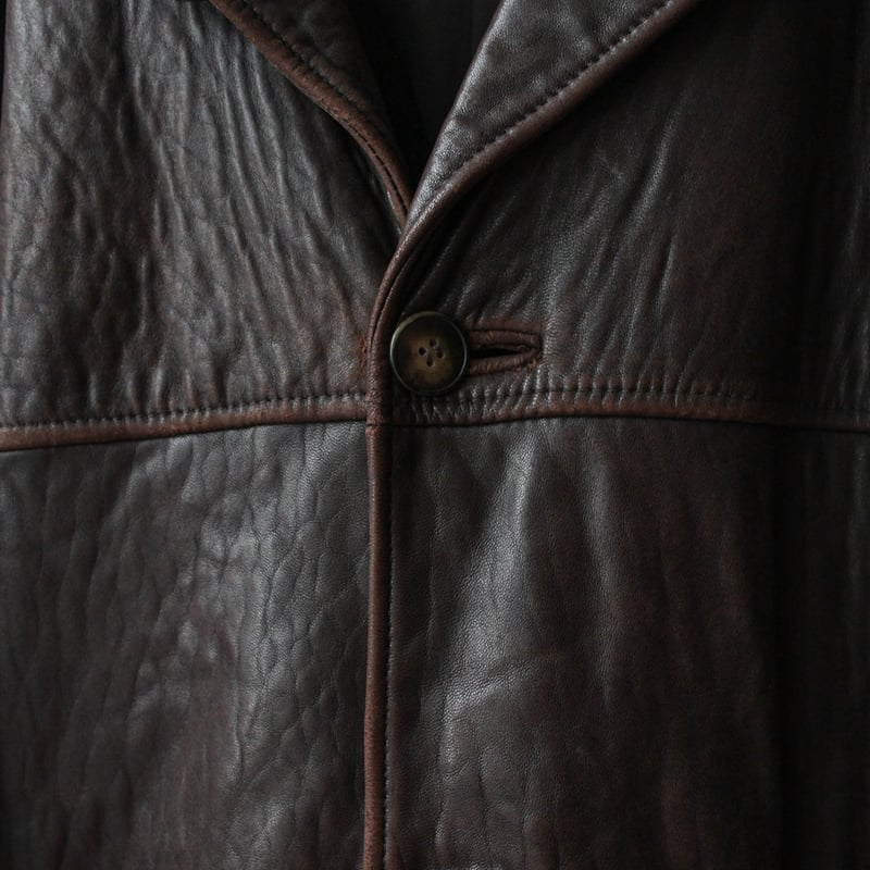 90s LINEA UOMO leather car coat | sui & shara