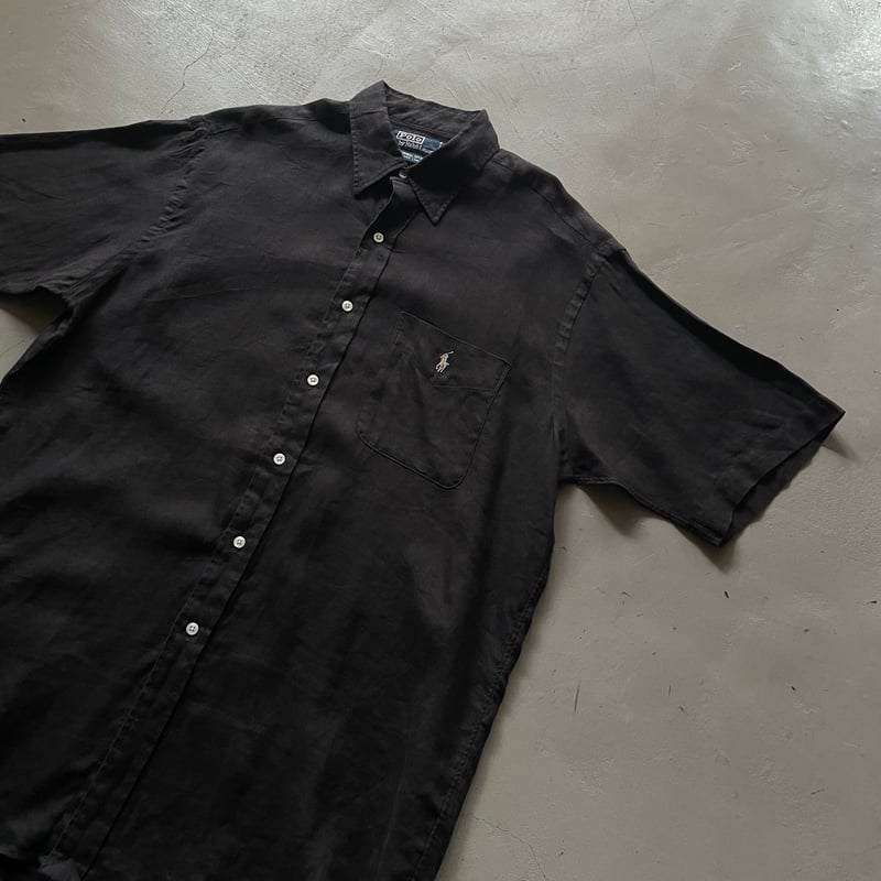 【名品図鑑】90s Polo Ralph Lauren black linen 名品図鑑】90s Polo Ralph Lauren black linen - メルカリ