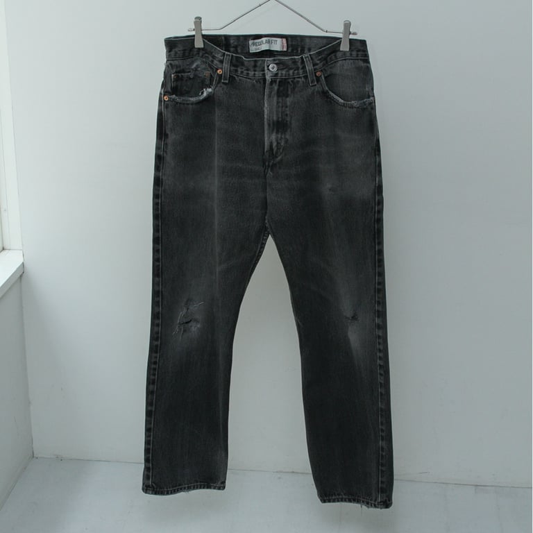 00s Levi's 505 black denim pants｜リーバイス