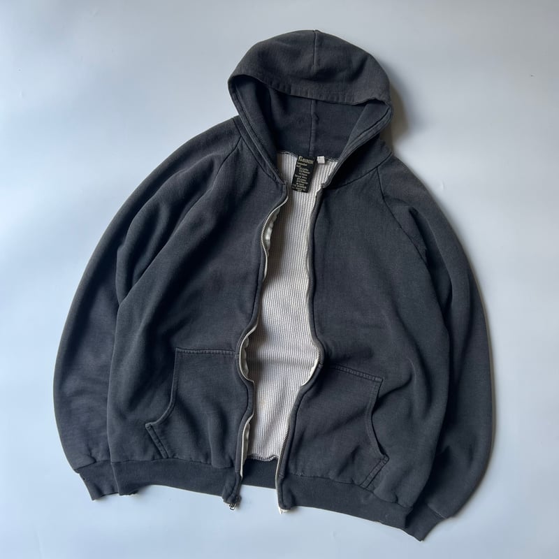 80s Bronzini double face zip up hoodie 