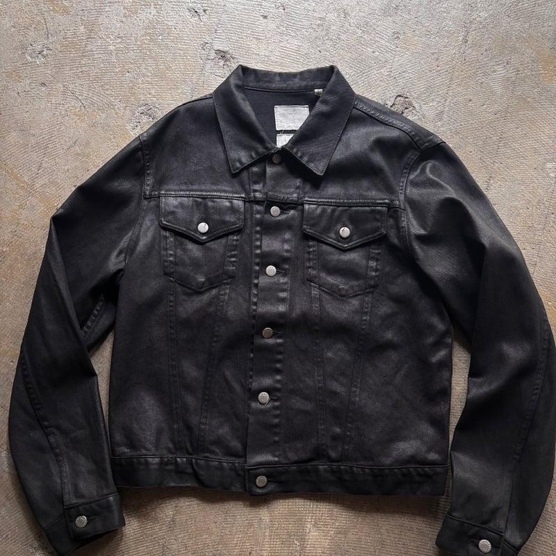 90's~ HELMUT LANG coating denim tracker jacket