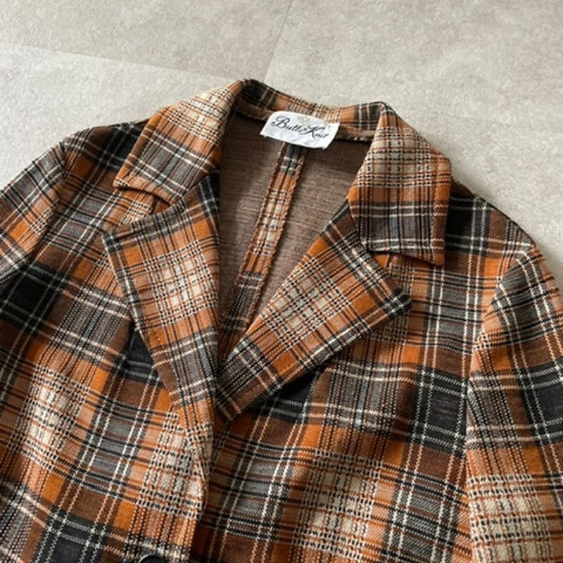 70s plaid pattern tailored jacket | sui & shara