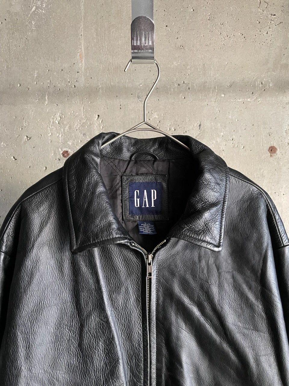 90s GAP leather zip up jacket | sui & shara