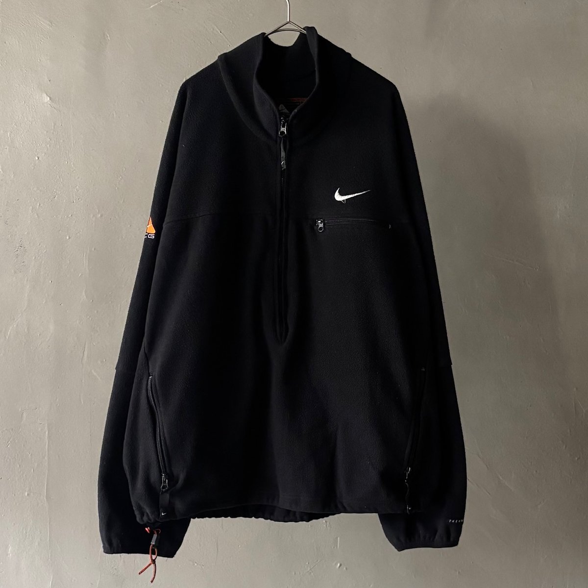 ジャケット・アウター 00s NIKE ACG wave pattern softshell JKT 美品】00s NIKE ACG ソフトシェル フルジップフリースジャケット