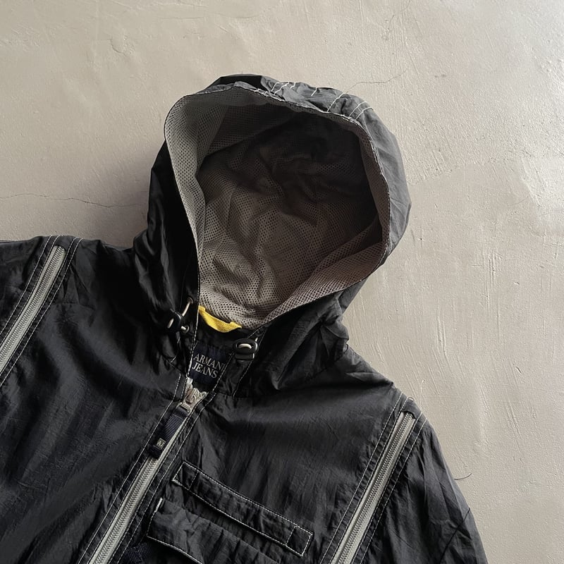 90s~ Armani Jeans design zip nylon foodie | sui 90s~ Armani Jeans design zip nylon foodie | sui