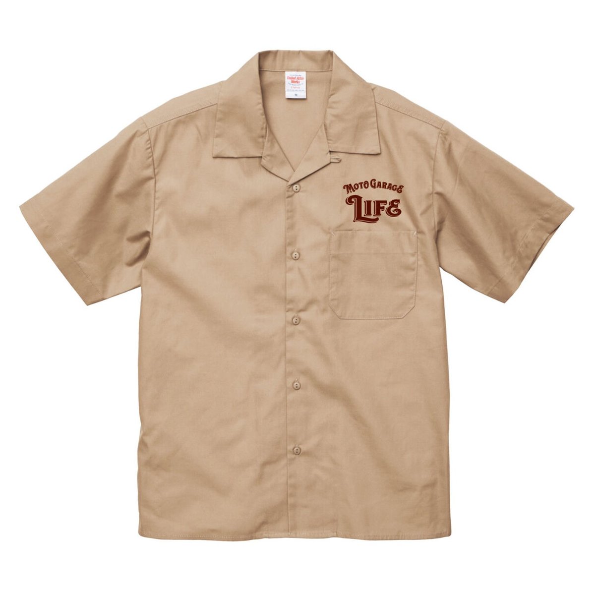 INI FLIP THE CIRCLE ワークシャツ　L ベージュ INI FLIP THE CIRCLE ワークシャツ L ベージュ