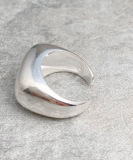 square silver ring J211