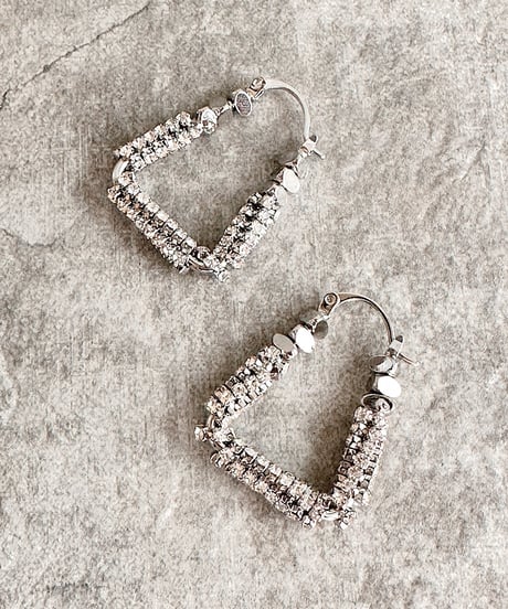 rhinestone hoop pierce A506
