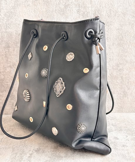 concho drawstring shoulder bag A701
