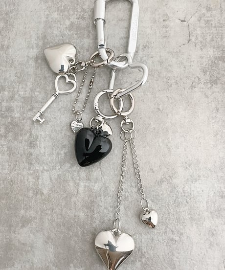 heart carabiner bag charm F524