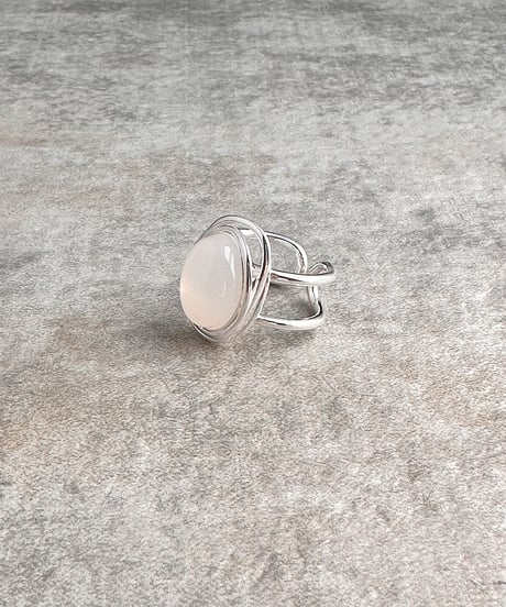 agate silver ring J403