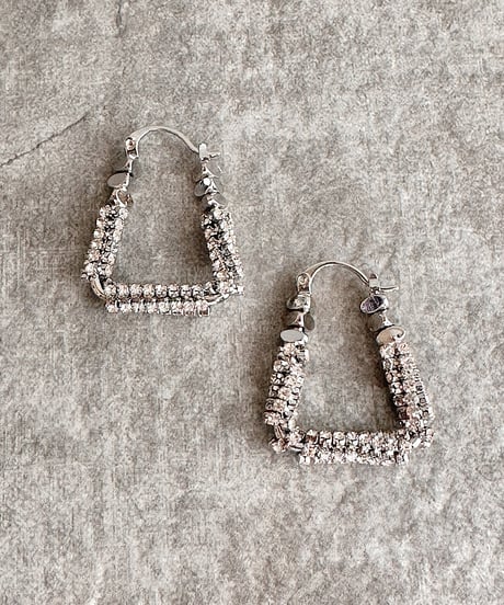 rhinestone hoop pierce A506