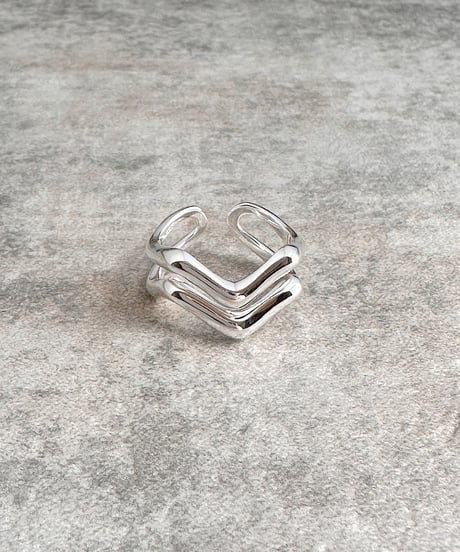double layer ring J419