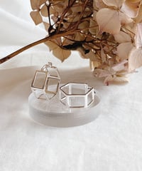 hexagon hoop pierce E205
