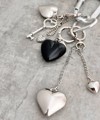 heart carabiner bag charm F524