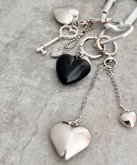 heart carabiner bag charm F524