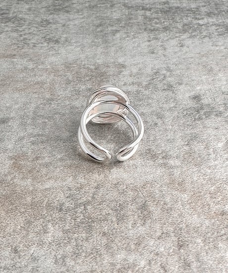 agate silver ring J403