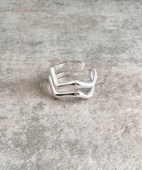 double layer ring J419