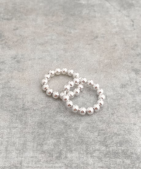 silver ball ring B313