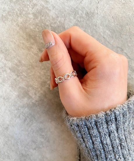 oval bubble ring J418