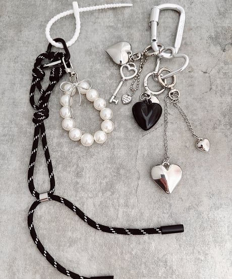 heart carabiner bag charm F524