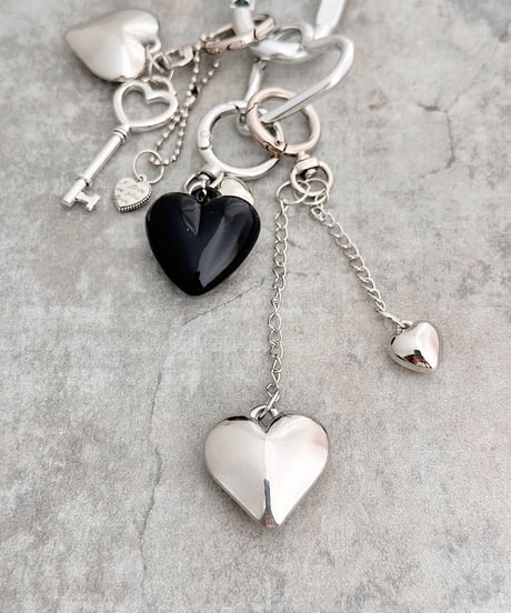heart carabiner bag charm F524
