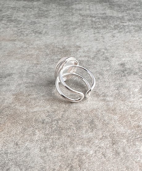 agate silver ring J403