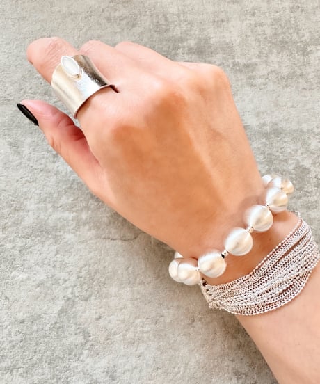 silver ball bracelet C510