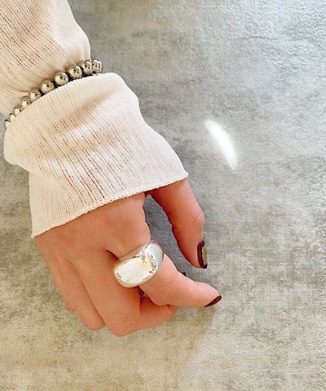 square silver ring J211