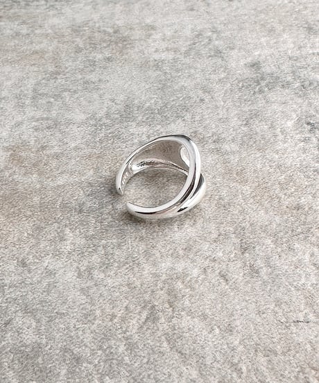 cave silver ring J404