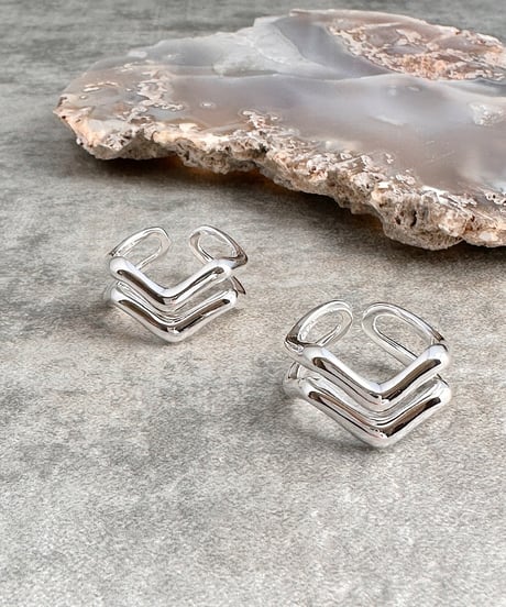 double layer ring J419