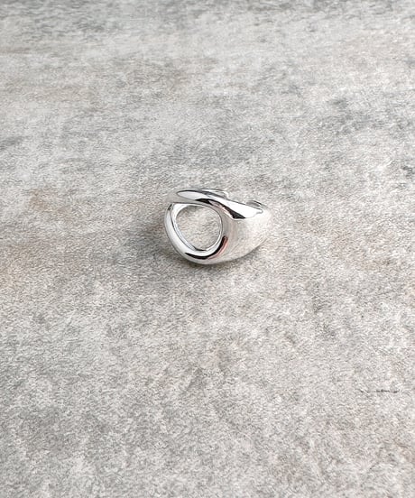 cave silver ring J404