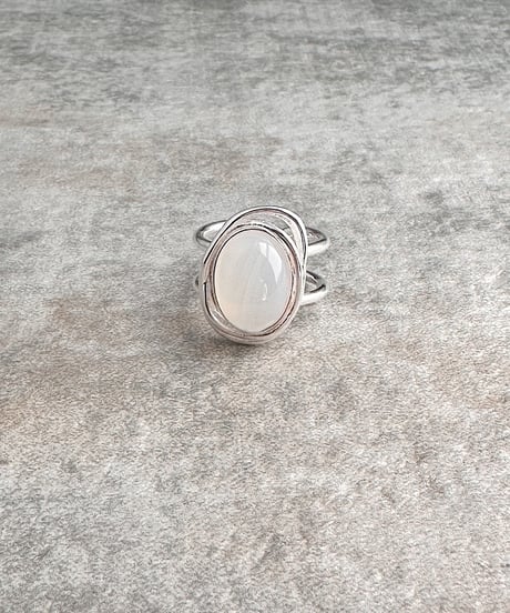 agate silver ring J403