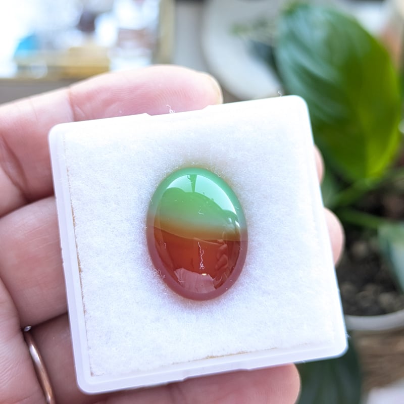 一目惚れ！＞バイカラーアゲートのルース | TAMAMUSUBI 天然石