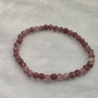 レピドライトマトリックス　ブレスレット　キュートなピンク色