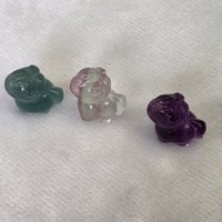 縁起物　フローライトの　お馬さん　うまくいく！