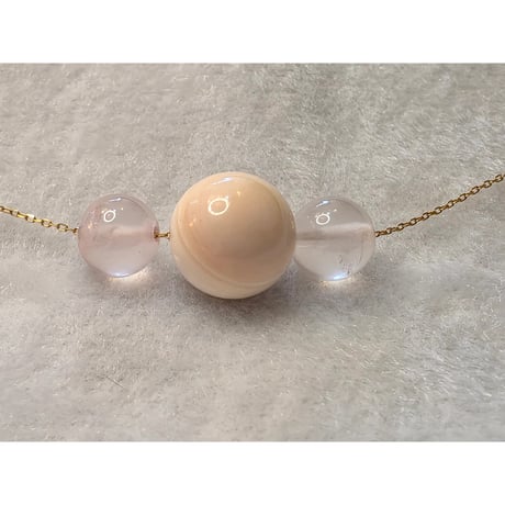 クィーンコンクシェルとローズクォーツのセット