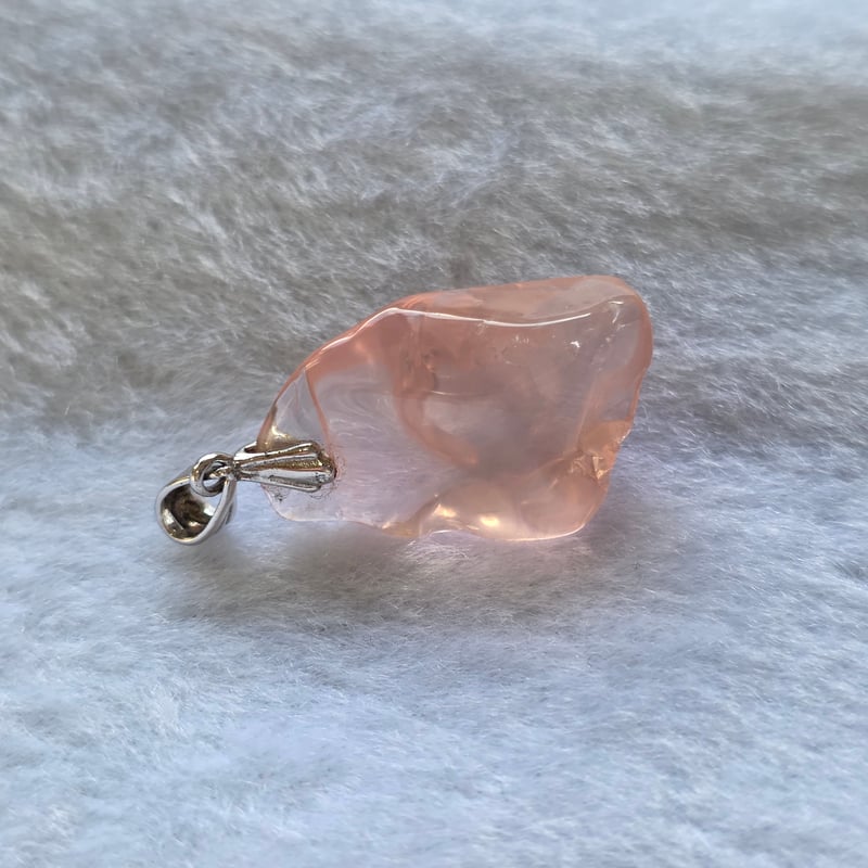 マダガスカル産　ローズクォーツ　パーム パープルローズクォーツ パームストーン13◇Purple Rose Quartz