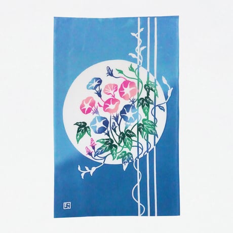 手ぬぐい｜丸窓の風景　夏あさがお〔everyday60tenugui〕