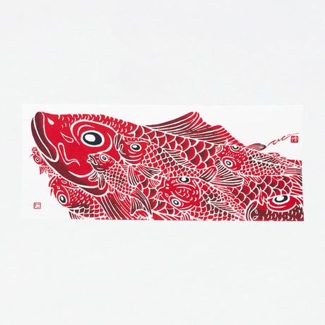 手ぬぐい｜Carp is dragon in heaven