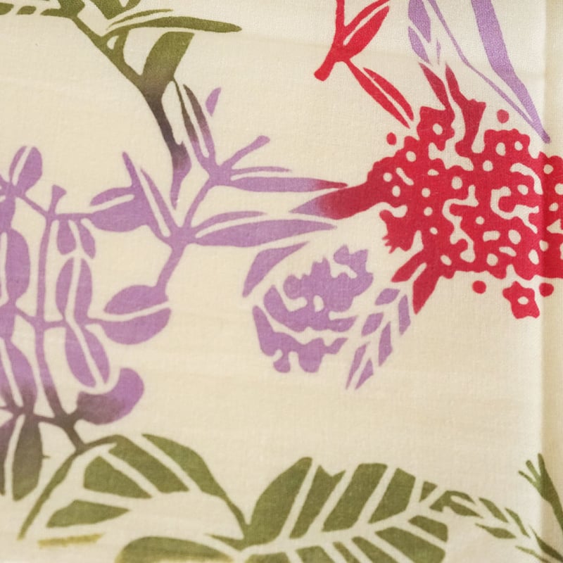 2枚セット）インド製 カーテン・布niki-jones白色の刺繍 手ぬぐい｜like a