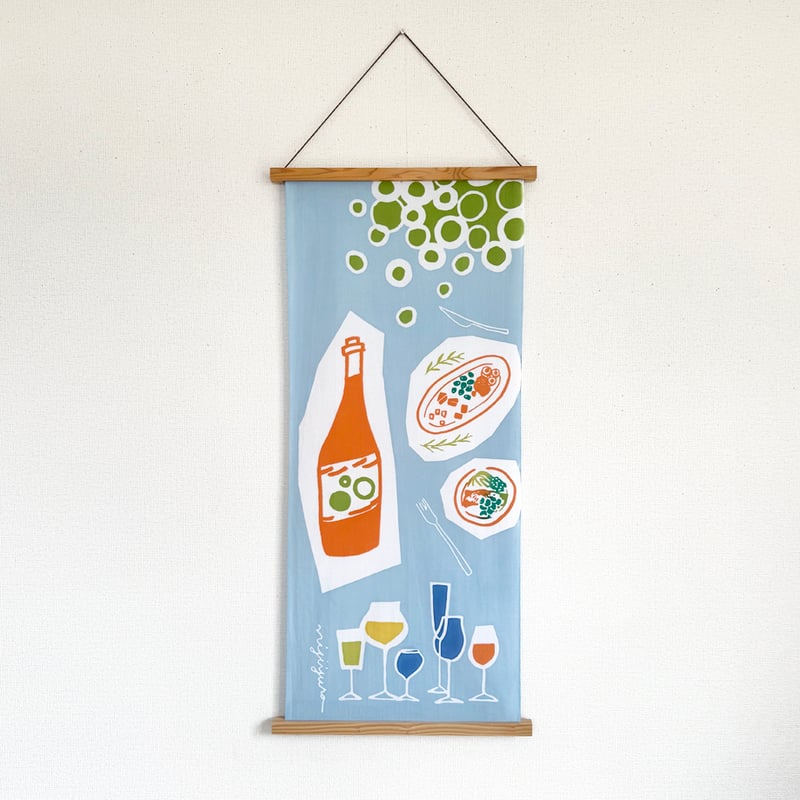 手ぬぐい｜Living with wine | 手ぬぐい専門店にじゆら ONLINE‐SHOP
