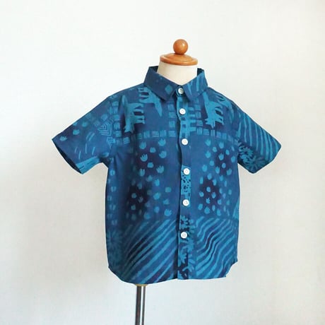 KIDS SHIRTS  weac×にじゆら　like a Adire Eleko-Nigeria-